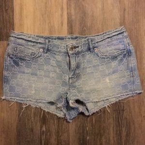 Michael Kors brand pattern jean shorts sz 4
